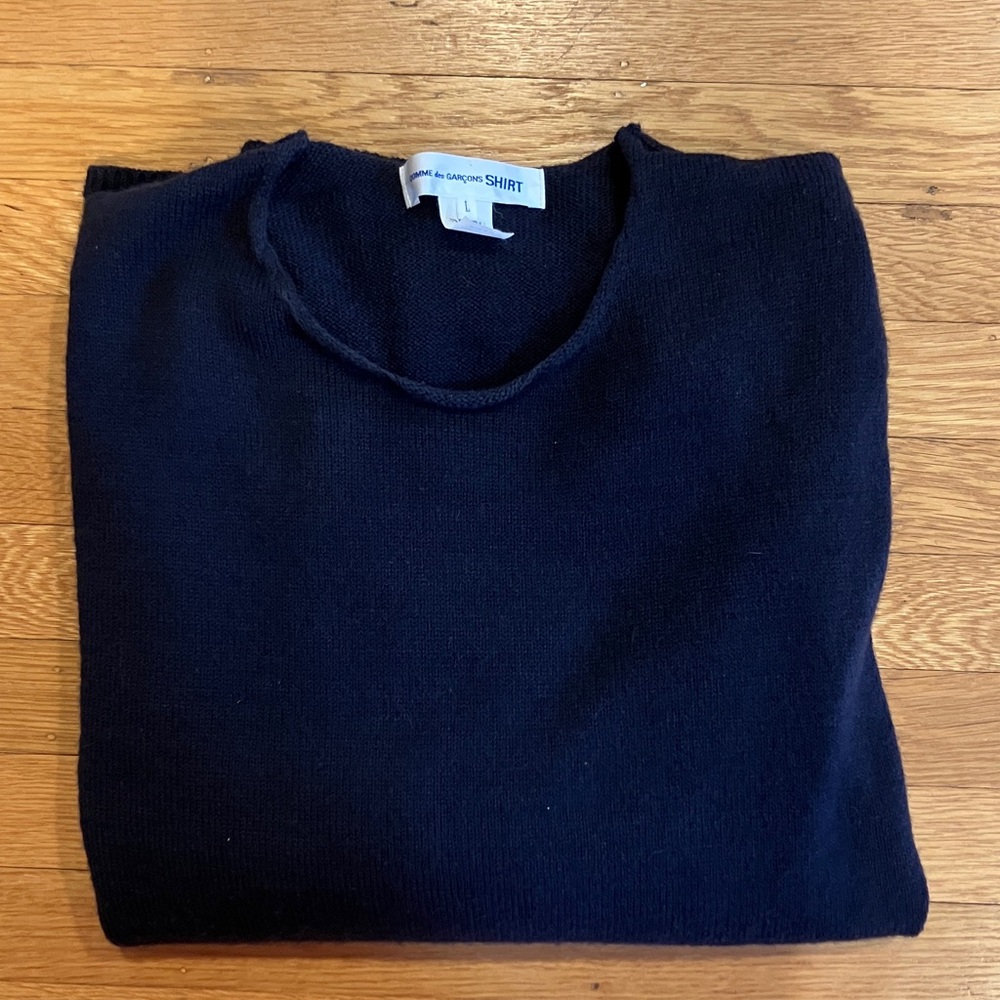 Blue Long Sleeve Sweater comme des garçons SHIRT.